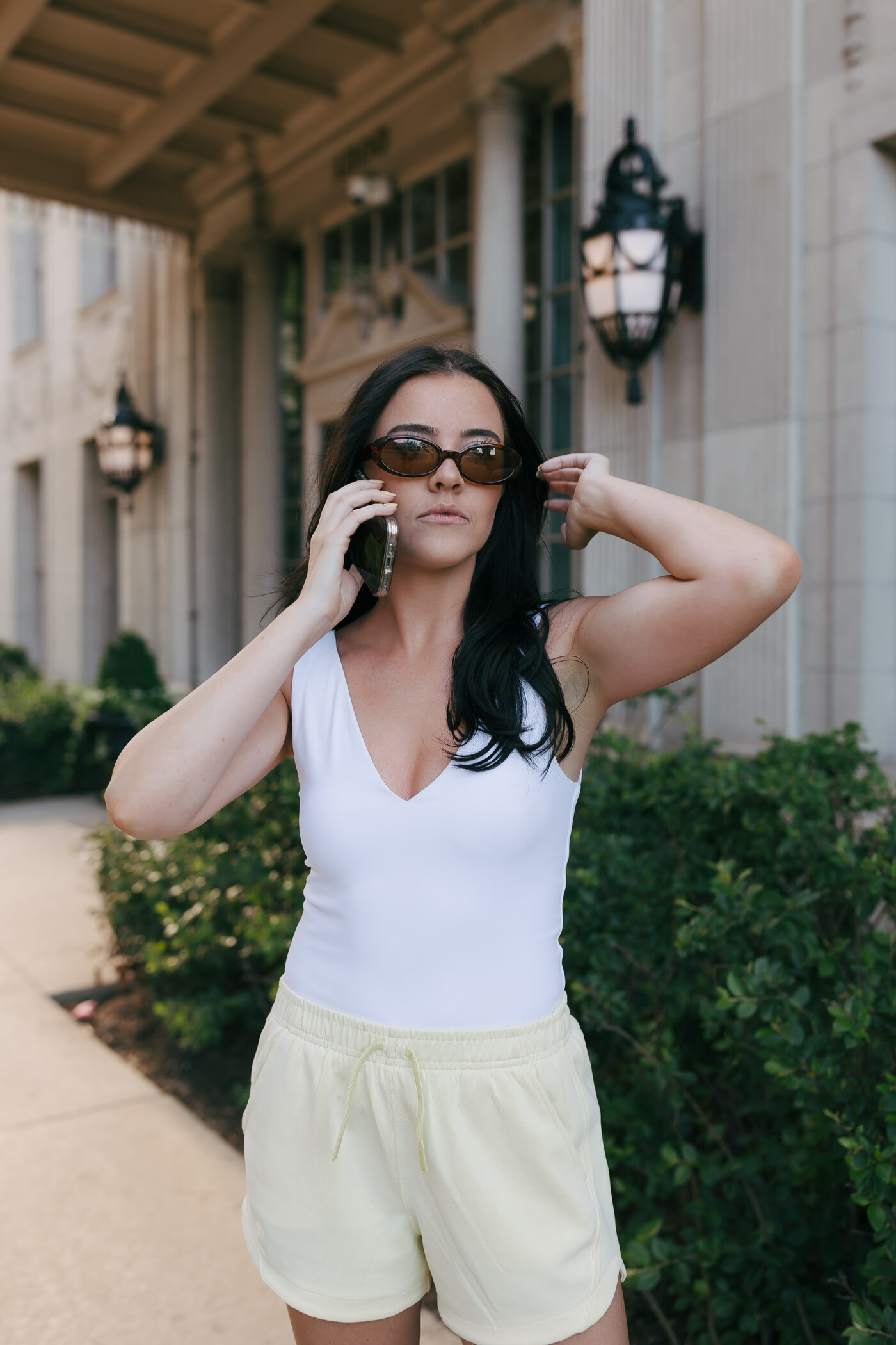 Catie on the phone